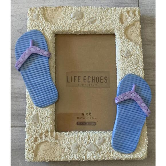 Other - Life Echoes Stone Flip Flops Footprint Sand picture frame holds 6x4” photo.